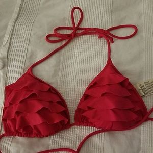 Hollister small ruffled bikini top